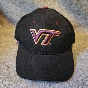 Men's 6 7/8 Zephyr Black Embroidered VT Hokies Fitted Cap Hat